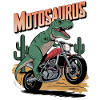 motosaurus - dinosaure et moto
