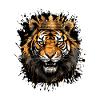 Tiger Head Portrait Crown