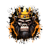 Monkey Head Portrait Crown