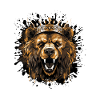 Bear Head Portrait Crown