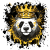 Panda Head Portrait Crown