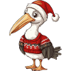 Pelican Bird Christmas Comic