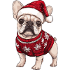 French Buldog Dog Christmas Comic