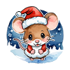 Mouse Christmas Drawing
