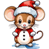 Mouse Christmas Drawing