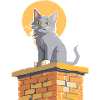 katze auf Dach