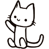 Cat sketch in linear style