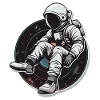astronaute disque vinyle musique vinyle