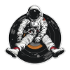 astronaute disque vinyle musique vinyle
