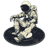 astronaute disque vinyle musique vinyle