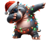 Dabbing Hippo Sunglasses Cute