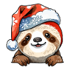 Sloth Christmas Drawing