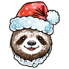 Sloth Christmas Drawing