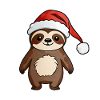 Sloth Christmas Drawing