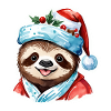 Sloth Christmas Drawing