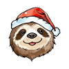 Sloth Christmas Drawing