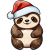 Sloth Christmas Drawing