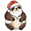 Sloth Christmas Drawing