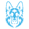 Simple Blue Shepherd Design