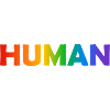 Human rainbow text LGBTQ pride