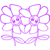 Deux jolies belles fleurs amies