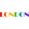 London rainbow text LGBTQ pride