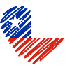 Chile Flag Heart