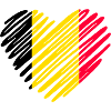 Belgium Heart Flag