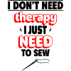 No therapy needed, just sewing