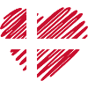 Denmark Heart Flag Graphic