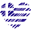 Greek Heart Flag Design