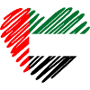 UAE Flag Heart Design