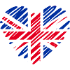 Heart-Shaped England Flag Design