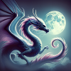 Dragon in moonlight