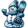 Snowboard Snowman Winter Snowboarder