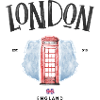 Londres Red Phone Booth Aquarelle