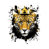 Cheetah Head Portrait Crown