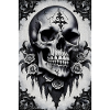 poster grungy gothic skull Totenkopf skull