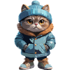 Cat Autumn Winter Outfit