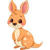 Playful Cartoon Kangaroo