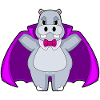 Hippopotame Halloween Vampire