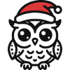 Noël hibou mignon