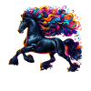 Cheval frison Pferd