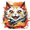 Cat Anime Style