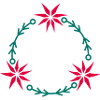 Christmas wreath from poinsettia