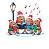 Noël festif Capybara d’hiver