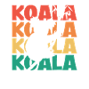 Retro Text Koalabear Phascolarctos Cinereus