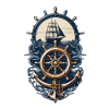 Nautical Adventure Sailing Ship Compass