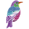 Mehrfarbiger Vogel