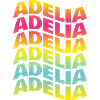 Adelia t-shirt t-shirt text wave effect